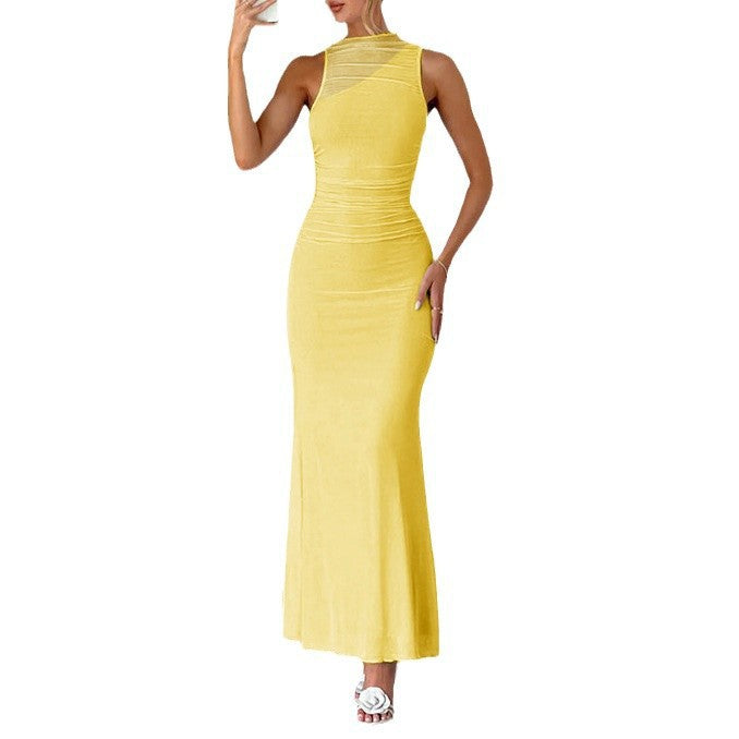 Damen Elegantes Maxikleid mit Raffung R&B