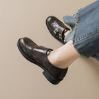 Damen elegante Mokassins mit modischen Doppelschnallen