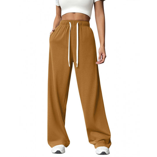 Damen Bequeme und lässige Freizeithose mit weitem Schnitt und elastischem Bund R&B