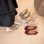 Damen Ballerinas mit modischen Blütenapplikationen und funkelnden Akzenten R&B