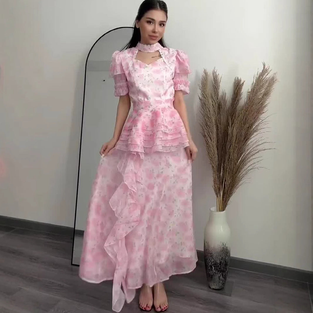Damen Elegantes und verspieltes Blumenkleid R&B