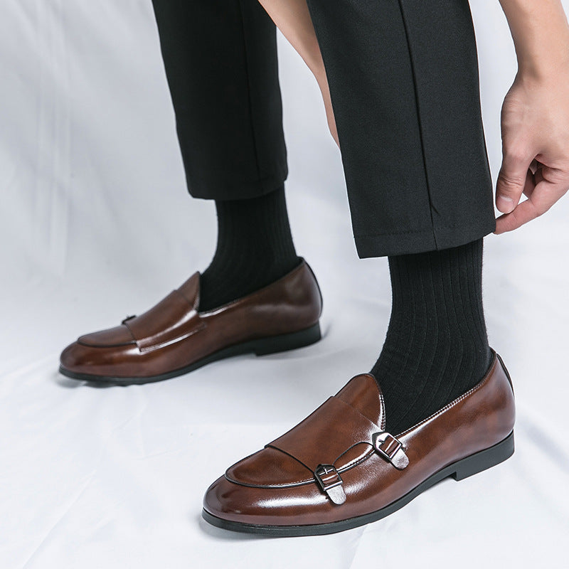 Damen Elegante Mokassins mit doppeltem Schnallenverschluss R&B