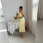 Damen Wickelkleid mit elegantem Herzausschnitt und schwingendem Saum R&B