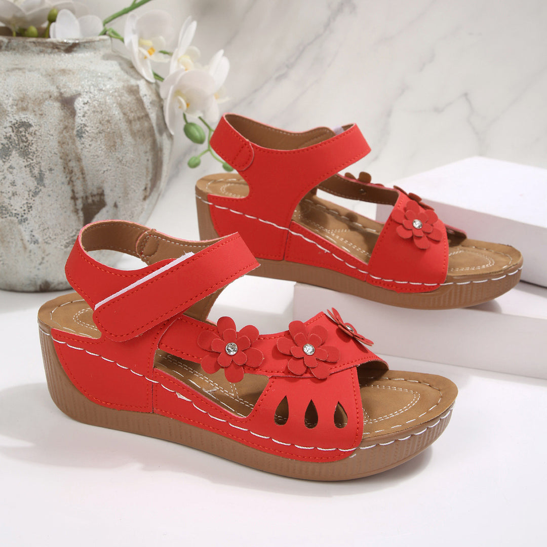 Damen Komfortable Sandalen mit Blumendekor R&B