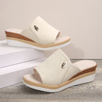Damen Wedge-Sandalen mit eleganter Textil-Oberfläche und komfortabler Fußbettgestaltung R&B
