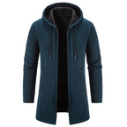Herren praktische und stilvolle Fleecejacke mit Kapuze und Reißverschlusstaschen R&B