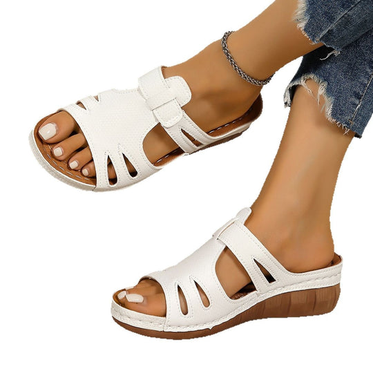 Damen Wedge-Pantoletten mit komfortablem Fußbett und elegantem Design R&B