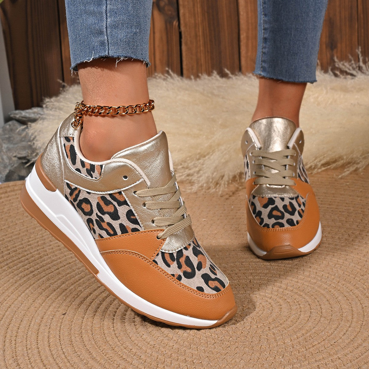 Damen Sneakers im R&Brnen Tierfell-Design R&B