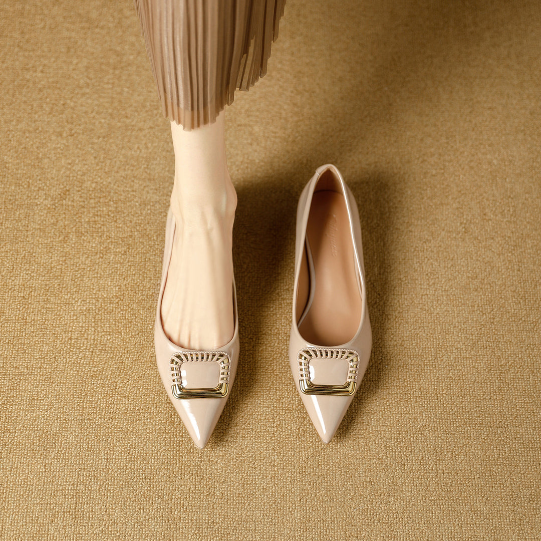 Damen elegante spitze Pumps mit dekorativem Schmuck R&B
