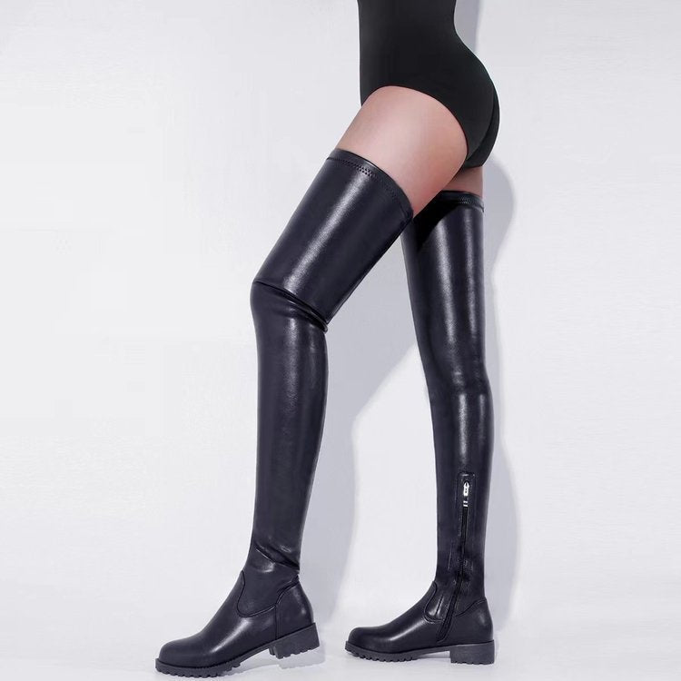 Damen Overknee Stiefel mit robustem Profil und elegantem Design R&B