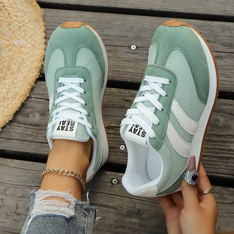 Damen Sportliche Sneakers mit atmungsaktivem Mesh-Obermaterial und rutschfester Sohle R&B