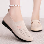Damen Bequeme Slip-On Freizeitschuhe mit atmungsaktivem Strickdesign R&B