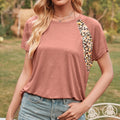 Damen Freizeit T-Shirt mit Leopardenmuster