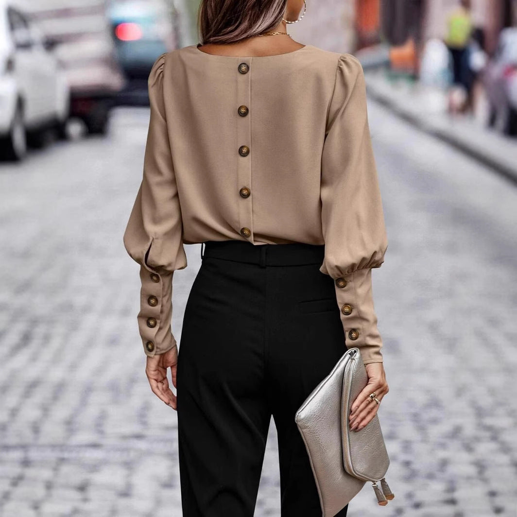 Damen Elegantes und stilvolles Langarmoberteil R&B
