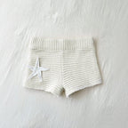Damen kurze Strickshorts mit maritimer Applikation R&B