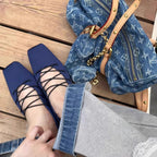 Damen Ballerinas mit modischem Schnürdesign R&B