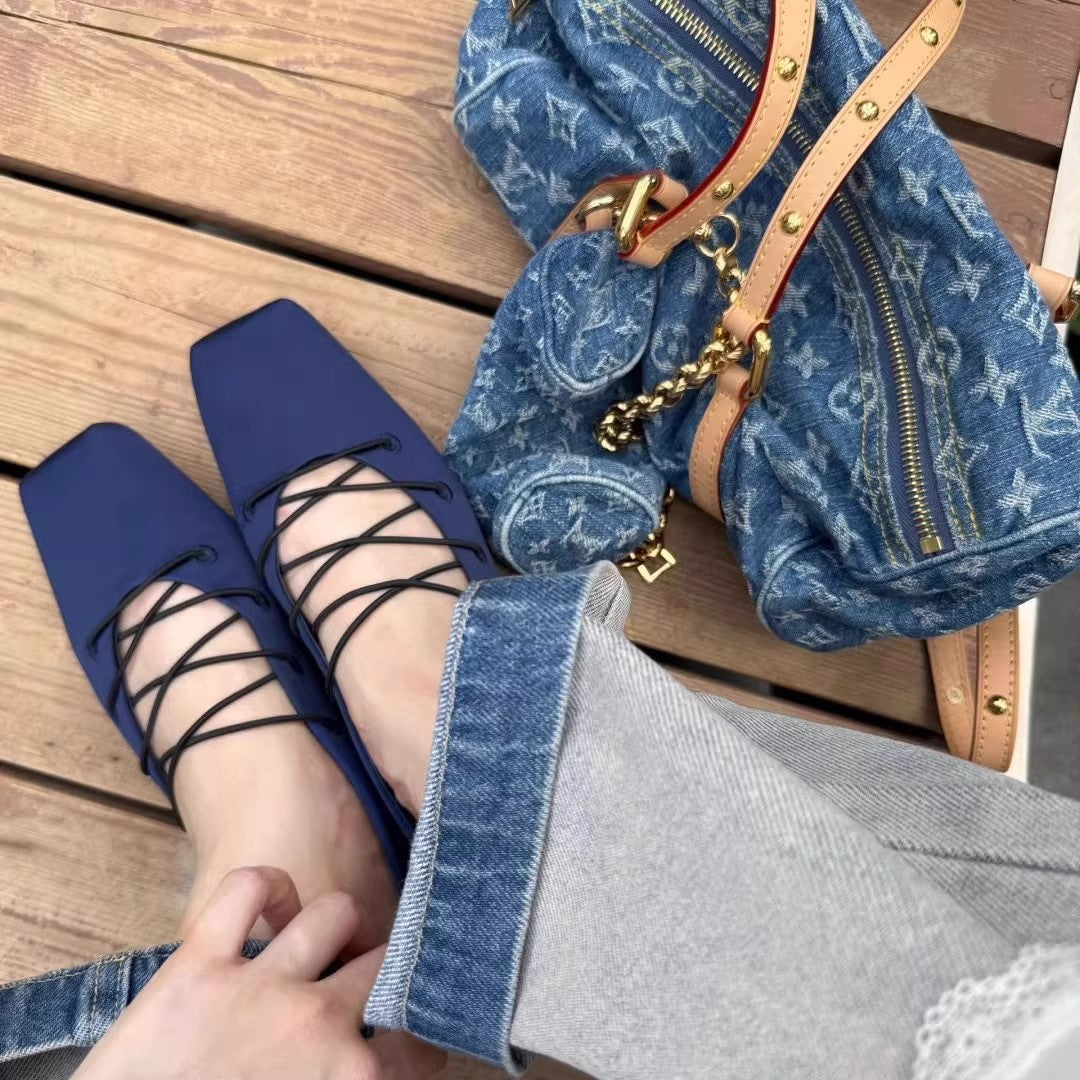 Damen Ballerinas mit modischem Schnürdesign R&B