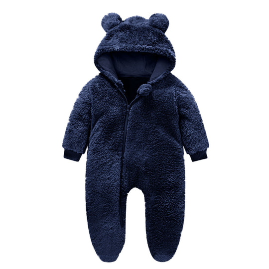 Kleinkind Fleece Overall mit Bärenohren R&B