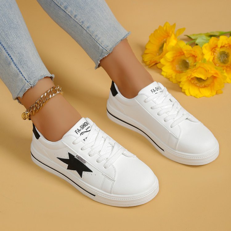 Damen Sneakers mit modischem Sternenmotiv und dämpfender Sohle R&B