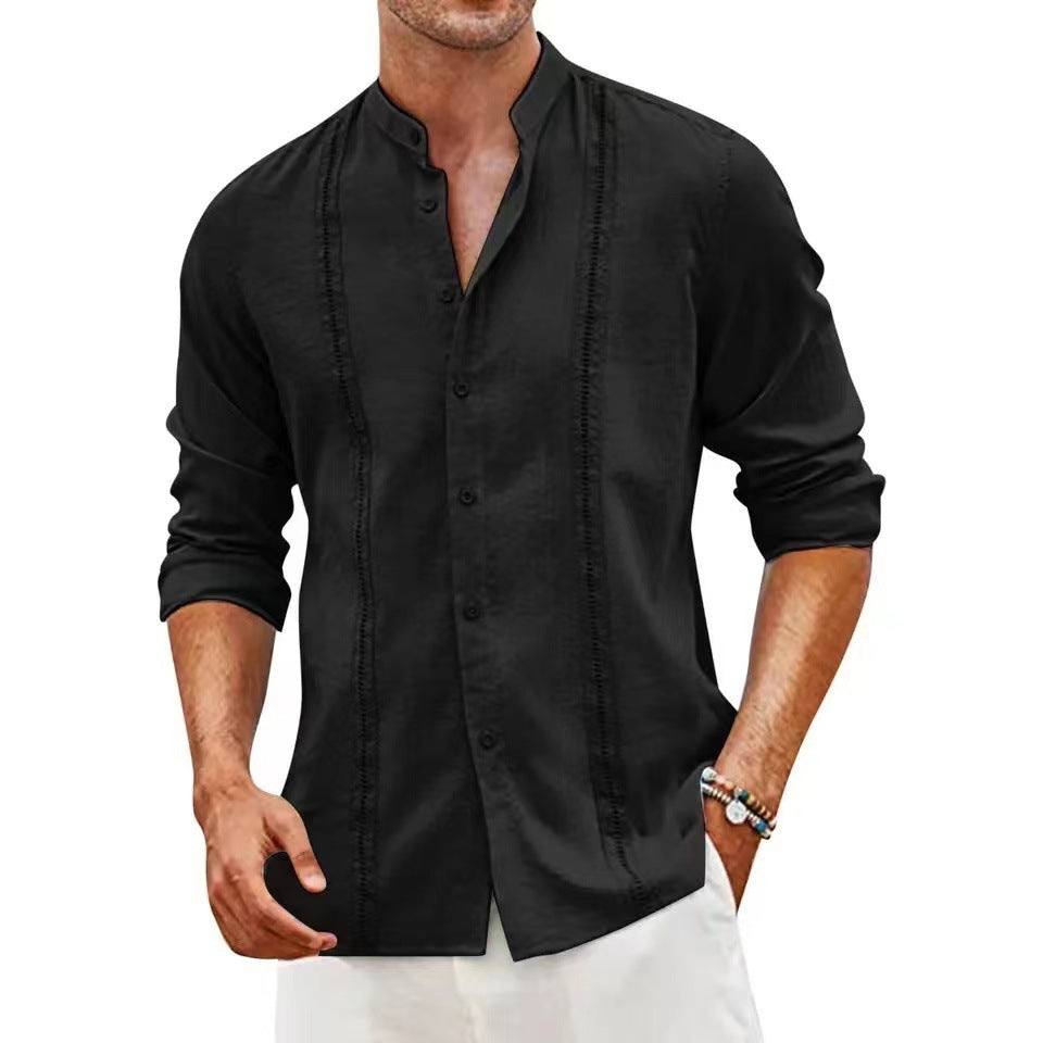 Herren lässige Leinenbluse R&B