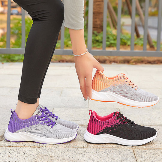 Damen Sportliche Laufschuhe mit atmungsaktivem Strickdesign R&B