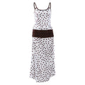 Damen Maxi Kleid mit eleganter Raffung und Punkte-Muster R&B