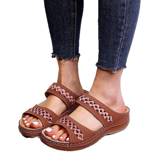 Damen bequeme Pantolette mit raffiniertem Schnitt und atmungsaktivem Obermaterial R&B