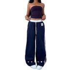 Damen Sportliche Jogginghose mit seitlichen Streifen R&B