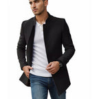 Herren eleganter Steppjacke im modernen Schnitt mit hochgeschlossenem Kragen R&B