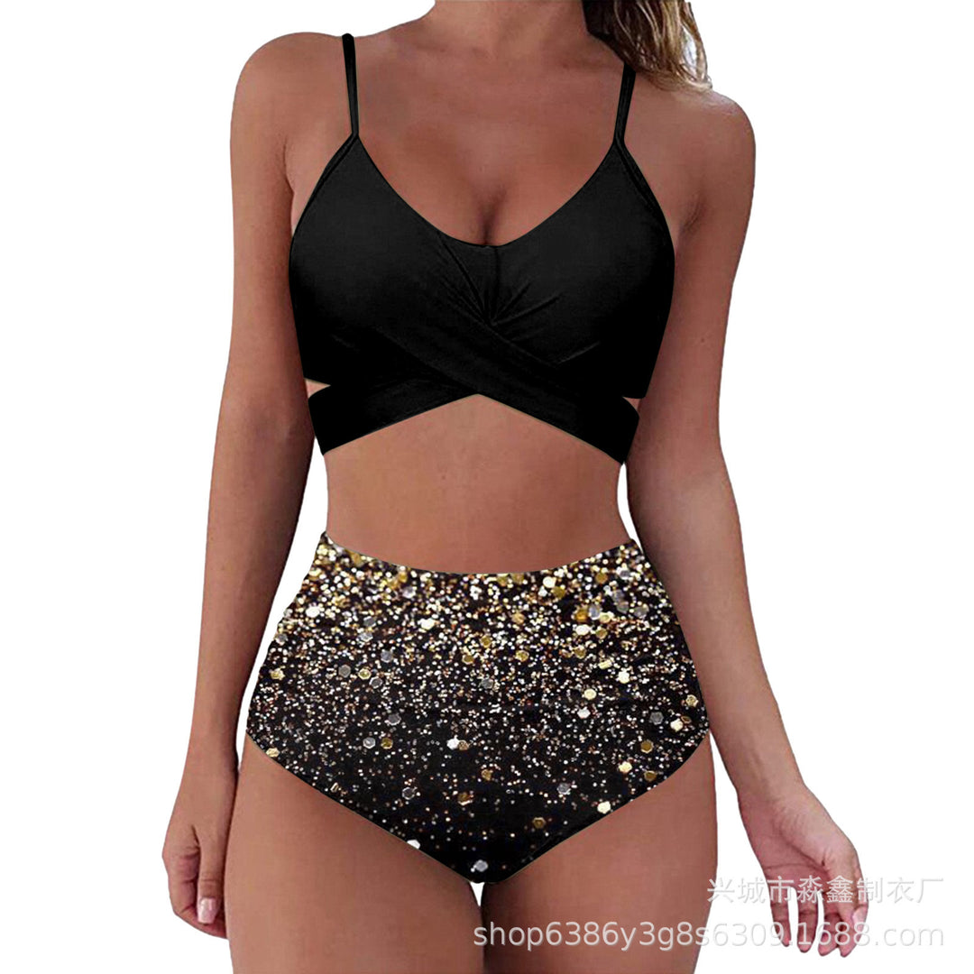 Damen Crop-Top Bikini-Set mit geflochtenem Design R&B