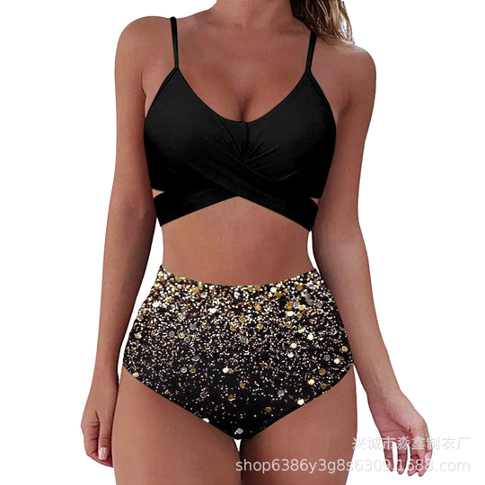 Damen Crop-Top Bikini-Set mit geflochtenem Design R&B