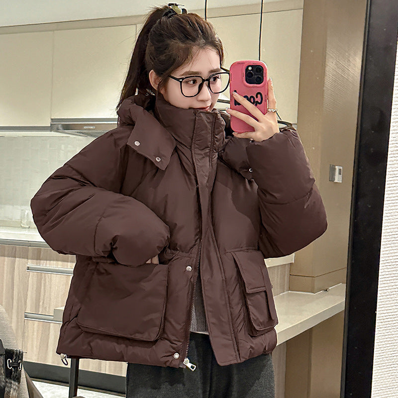 Damen Kurze isolierte Pufferjacke mit praktischen Taschen R&B