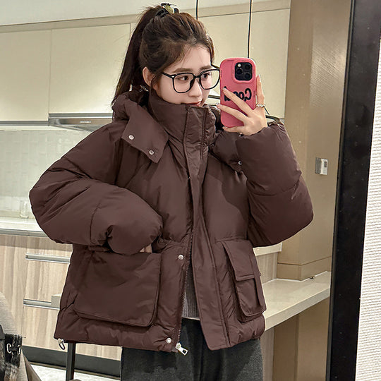 Damen Kurze isolierte Pufferjacke mit praktischen Taschen R&B
