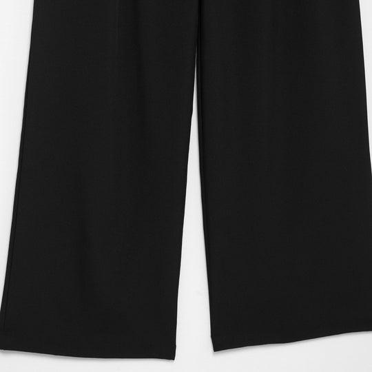 Damen weit geschnittene High-Waist-Stoffhose R&B