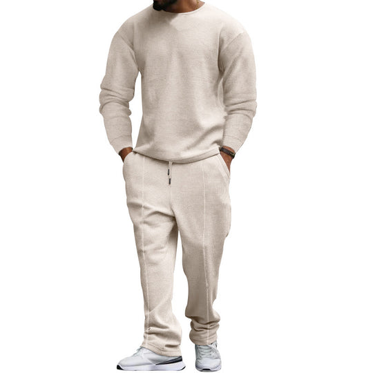 Herren Bequemer Freizeitpullover mit passender Chinohose R&B
