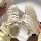 Damen Canvas Sneakers mit flexibler Gummisohle und atmungsaktivem Obermaterial