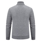 Herren Strickjacke mit modernem Zipper und hohem Kragen