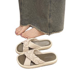 Damen Modische und bequeme Slipper mit verstellbarem Knoten-Riemen EB
