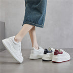 Damen Modische Plateau Sneakers mit elastischen Schnürsenkeln und trendiger Silhouette R&B