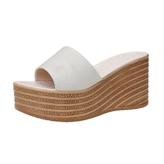 Damen Wedge-Pantoletten mit weitem Träger und rutschfester Sohle R&B