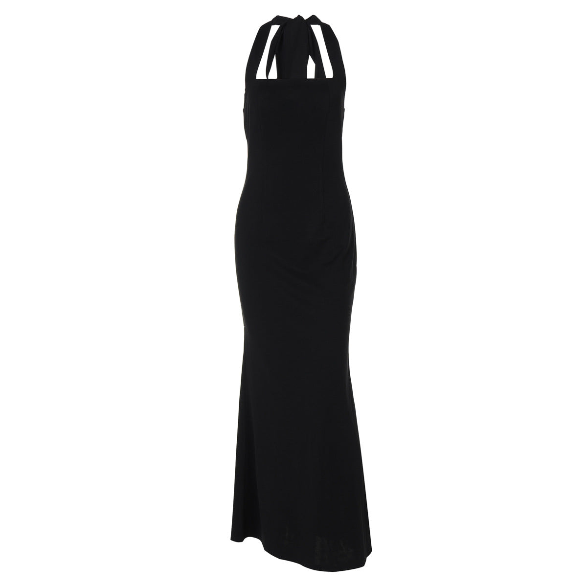 Damen Elegantes Maxikleid mit quadratischem Ausschnitt und figurbetonter Silhouette R&B