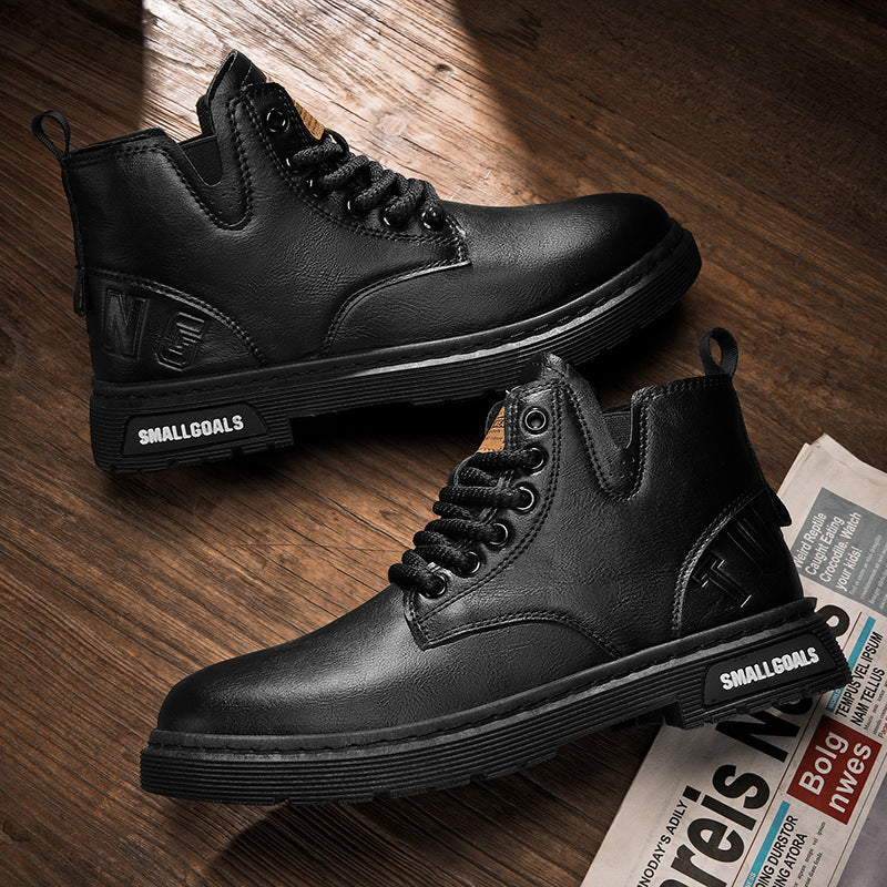 Damen hochwertige Leder Stiefeletten im lässigen Design R&B