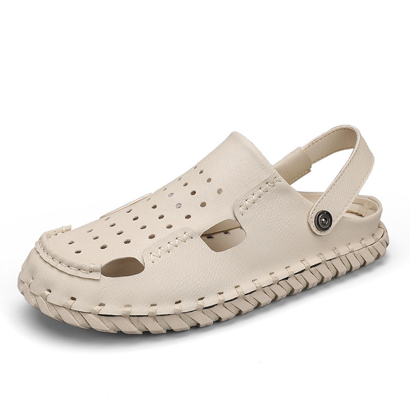 Damen Leder Sandalen mit atmungsaktiven Öffnungen von R&B