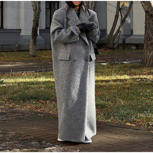 Damen oversized Wollmantel R&B