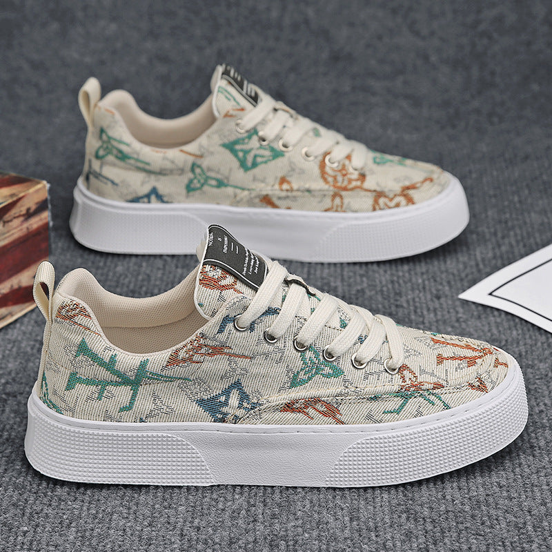 Damen Leichte und bequeme Canvas Sneakers mit modischem Print R&B