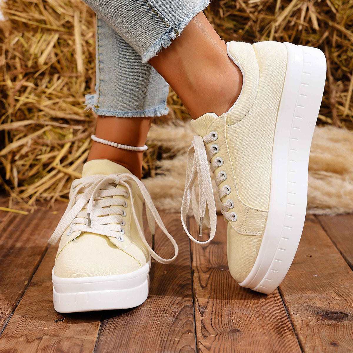 Damen Modische Sneaker mit hohem Plateau