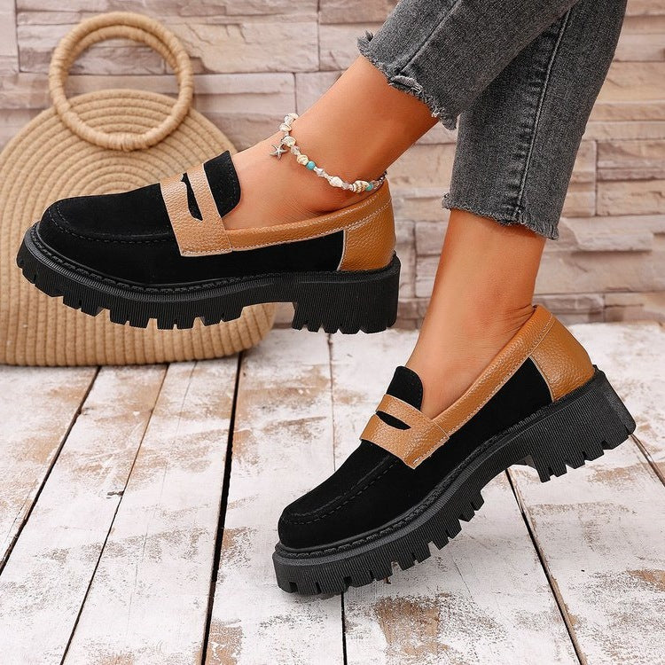 Damen modische Clogs mit robustem Plateau und elegantem Riemendesign R&B