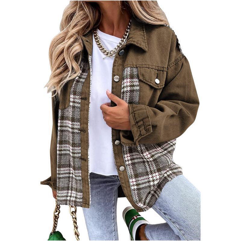 Damen modische Overshirt-Jacke R&B