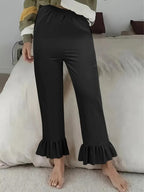 Damen Flauschige Culotte mit Volantabschluss R&B