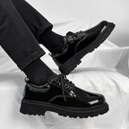 Damen Modische Schnürschuhe mit glänzender Oberfläche und rutschfester Sohle R&B
